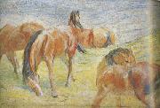 Graing Horses i (mk34) Franz Marc